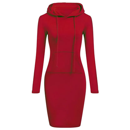 Leonie | Gemütliches & Schickes Kapuzen-Sweatshirt-Kleid für den Herbst