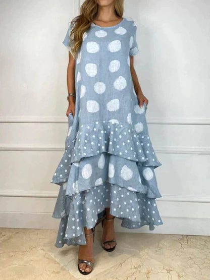 AMELIA - Boho-Kleid mit Punktedruck