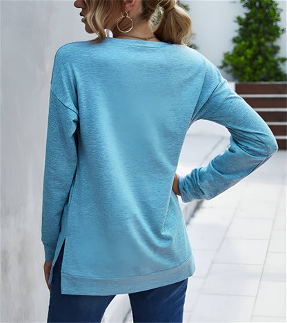 Estella | Schickes Langarm-Shirt mit Kreuzsaum