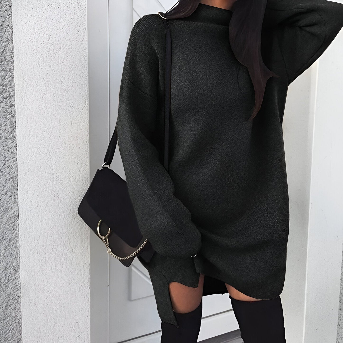 Filipa | 2024 Herbst Oversized Rollkragenkleid
