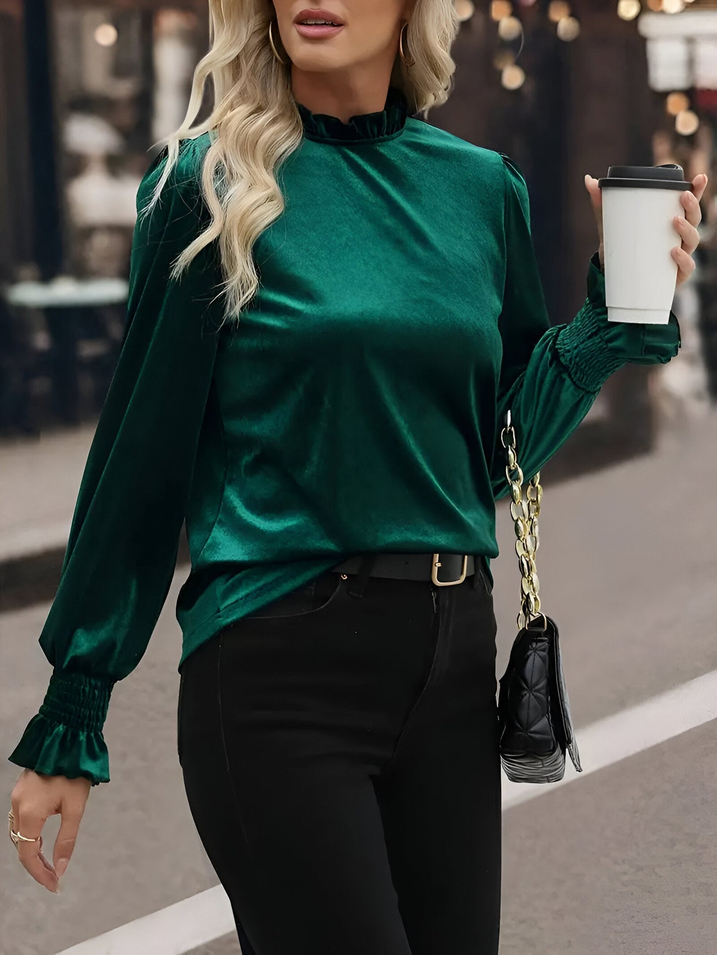 Aurelia | Elegante Samtbluse für Frauen