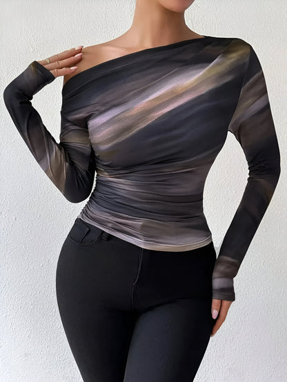 Filomena | Elegantes Casual Langarm-T-Shirt