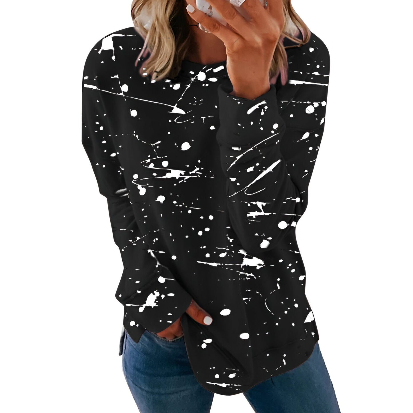 Edwina | Vibrantes Tie-Dye Langarm-Top (Saison 1)