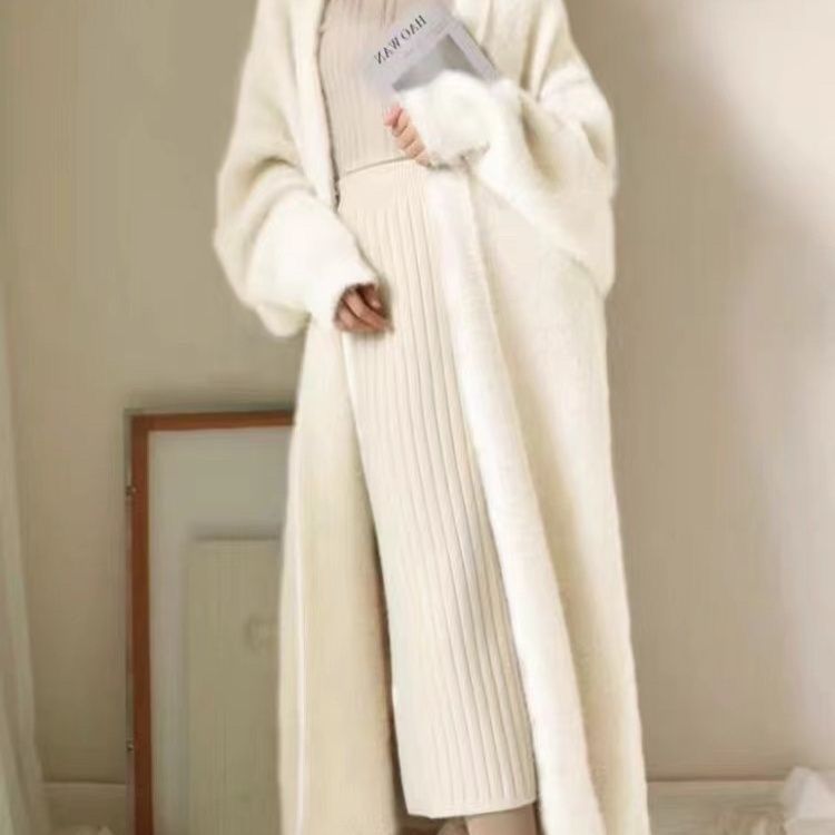 Evin | Weißer Langer Cardigan
