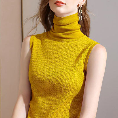 Kiran | Gemütlicher hochgeschlossener ärmelloser Pullover