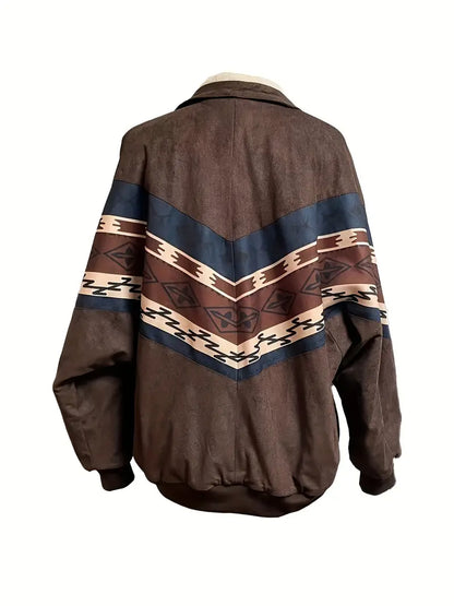 Eike | Aztec Snap Front Sherpa isolierte Jacke