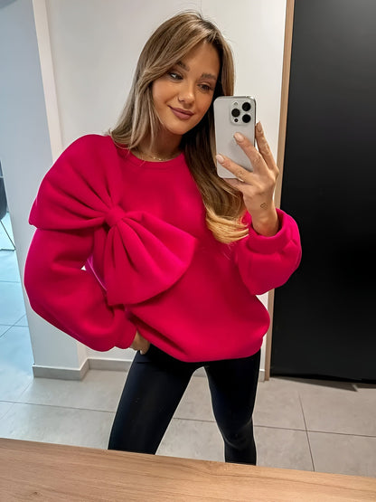 Delfine | Stylisches Sweatshirt mit großer Schleife
