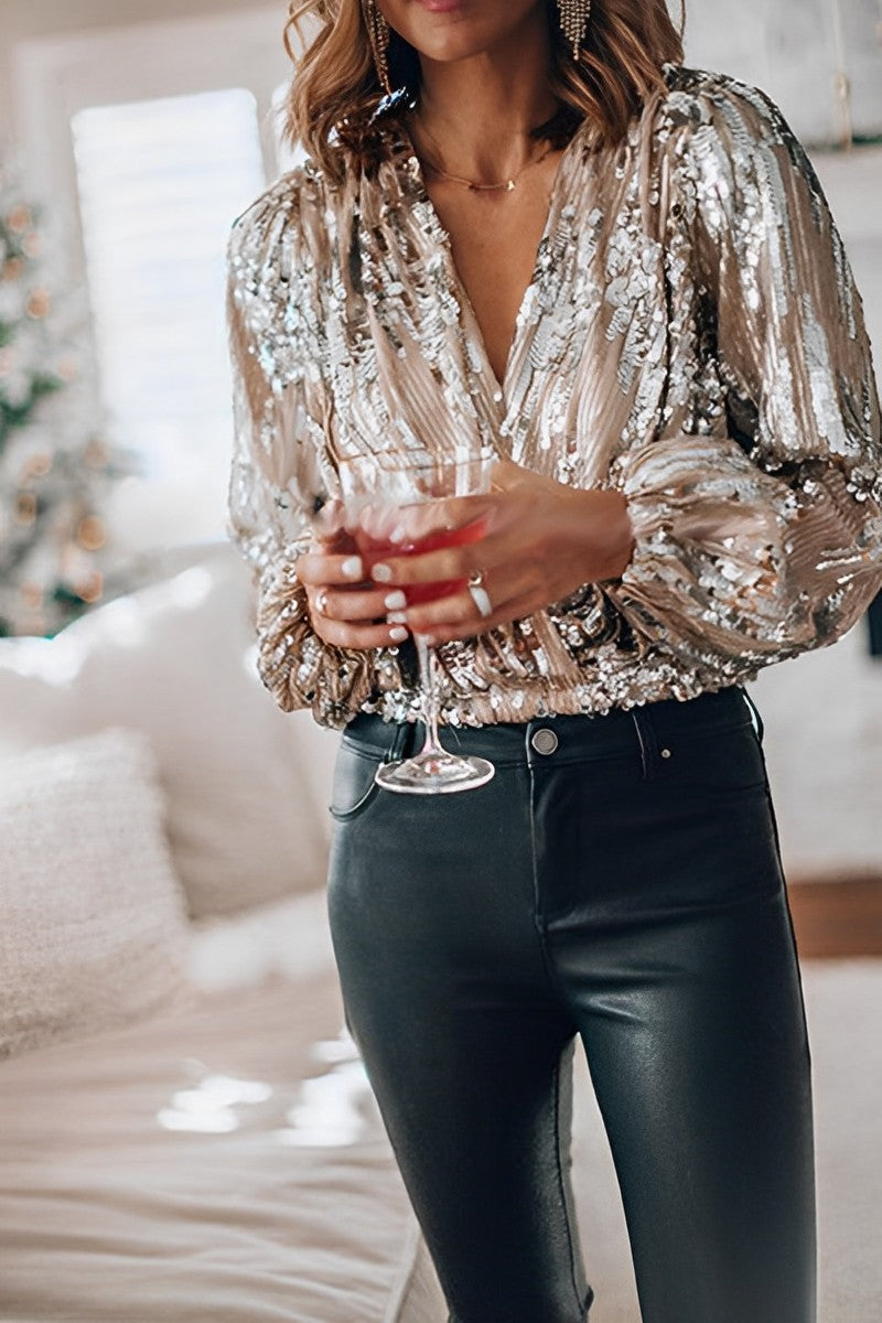 Fashique |  Glitzernde Bluse für Damen