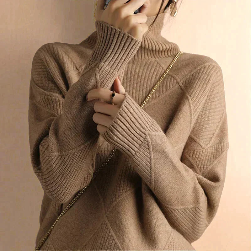 Eileen - Kuscheliger Damen-Rollkragenpullover aus Kaschmir