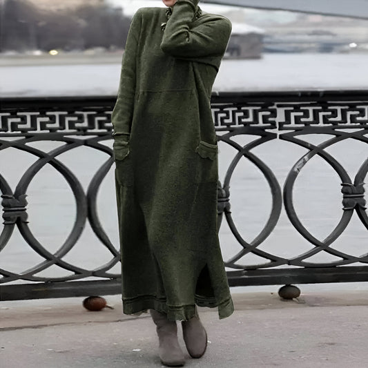 Edita | Gemütliches Samt Sweatshirt Kleid