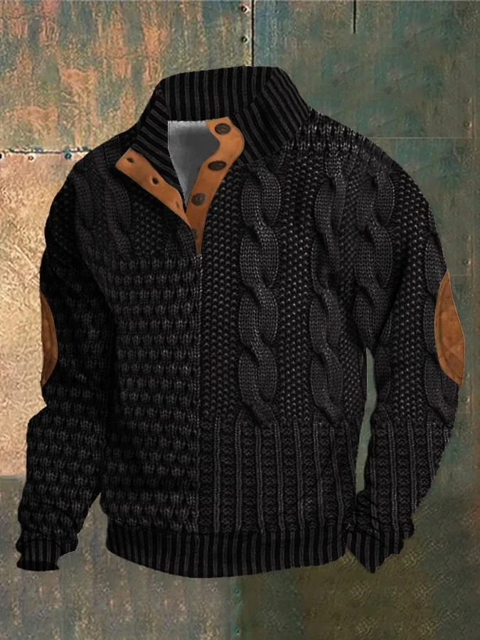 Albert - Herren-Retro-Kaschmir-Rollkragenpullover mit hohem Kragen