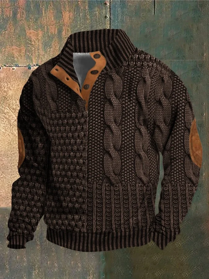 Albert - Herren-Retro-Kaschmir-Rollkragenpullover mit hohem Kragen