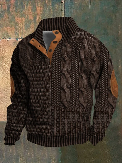Albert - Herren-Retro-Kaschmir-Rollkragenpullover mit hohem Kragen