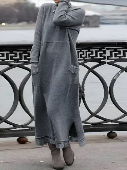 Edita | Gemütliches Samt Sweatshirt Kleid
