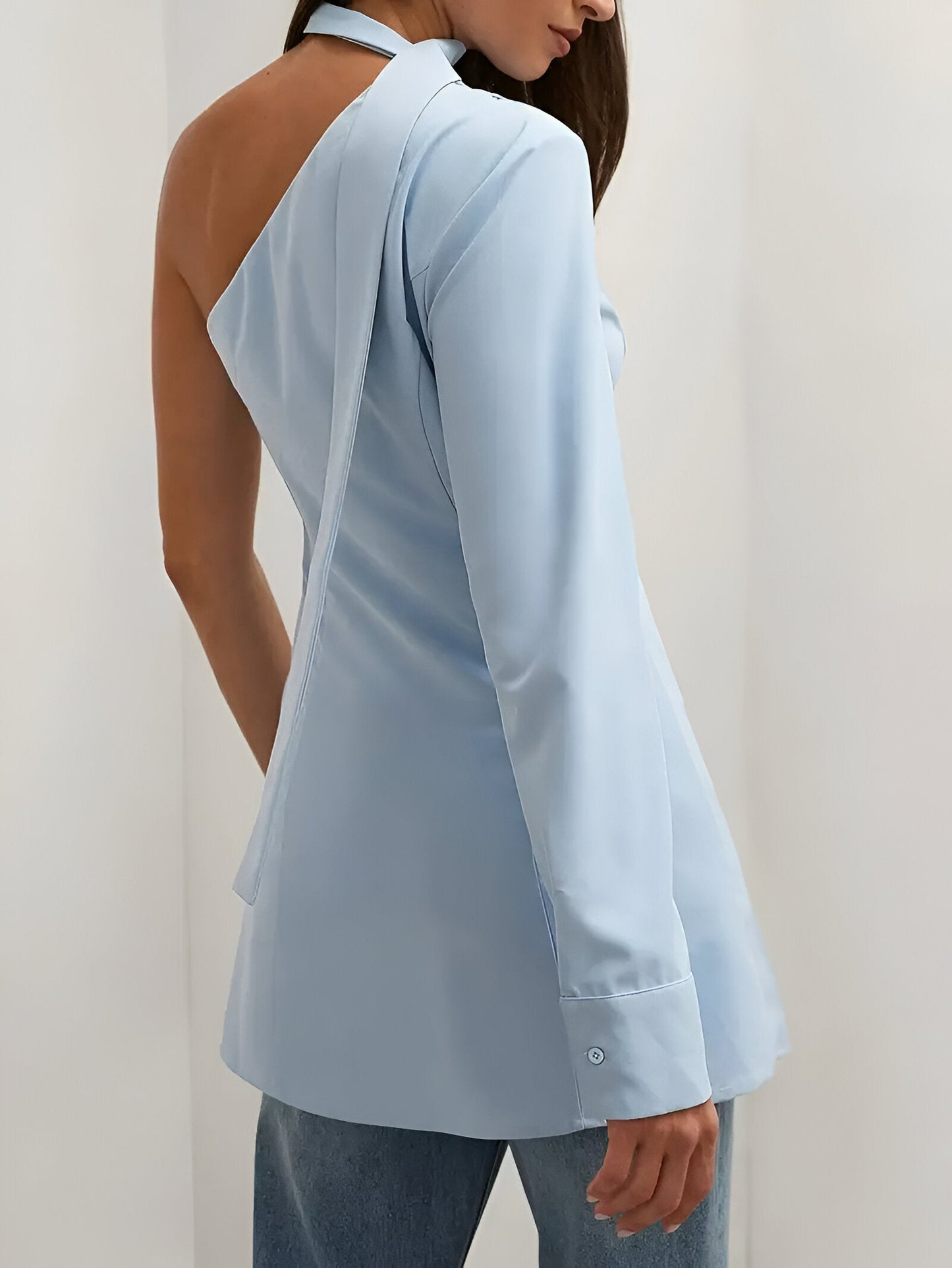 Rhiannon | Elegantes One-Shoulder Langarmshirt für Damen