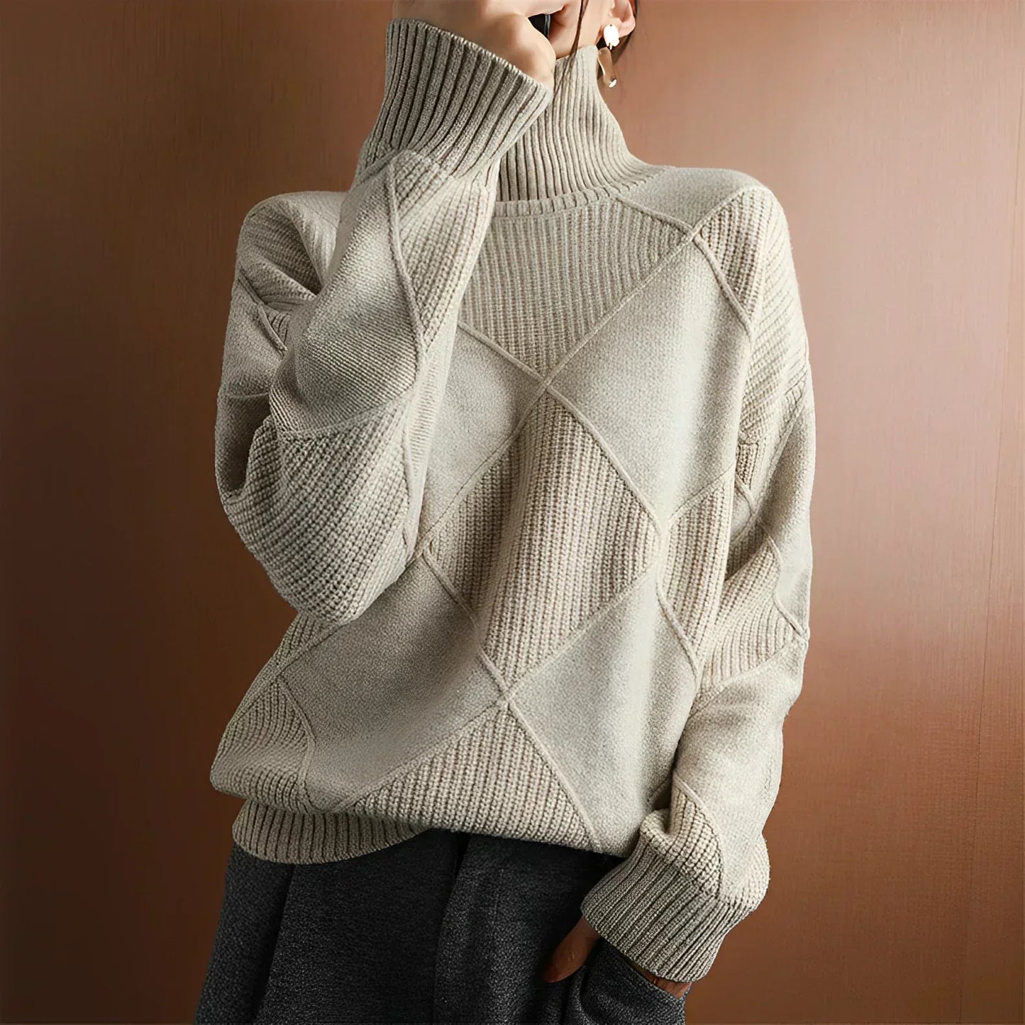 Eileen - Kuscheliger Damen-Rollkragenpullover aus Kaschmir