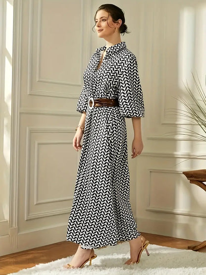 Anna – Elegantes Maxikleid mit Knopfleiste vorne