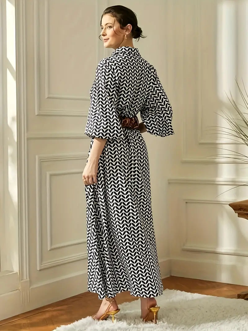 Anna – Elegantes Maxikleid mit Knopfleiste vorne