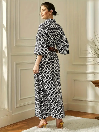 Anna – Elegantes Maxikleid mit Knopfleiste vorne