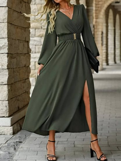 Elodie | Elegantes A-Linien-Kleid mit Laternenärmeln