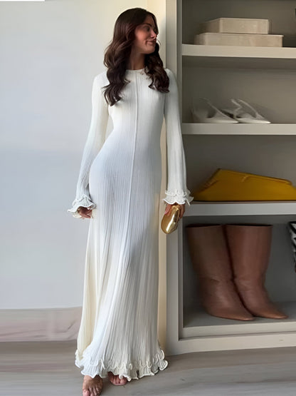 Elza | Elegantes & Sexy Rückendekolleté Rüschenkleid