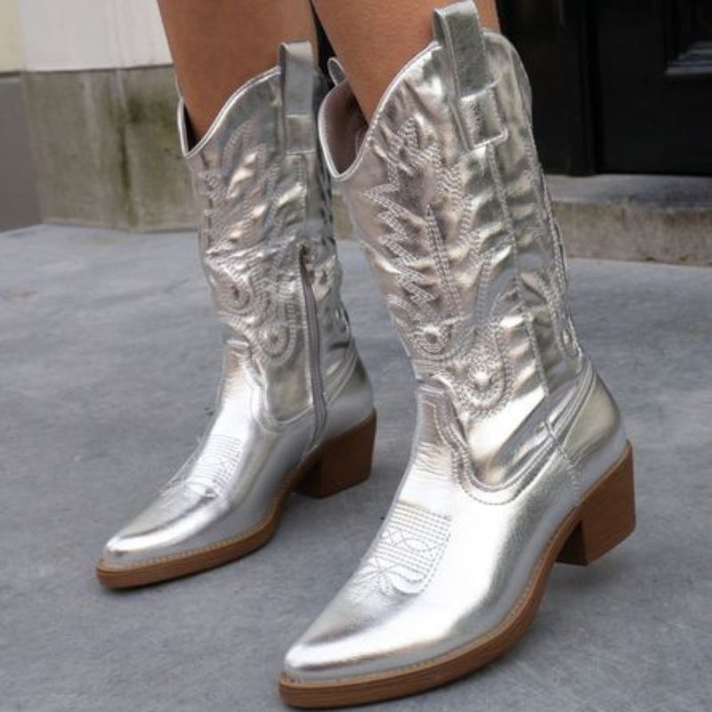 Gracie - legante Metallic-Cowboystiefel