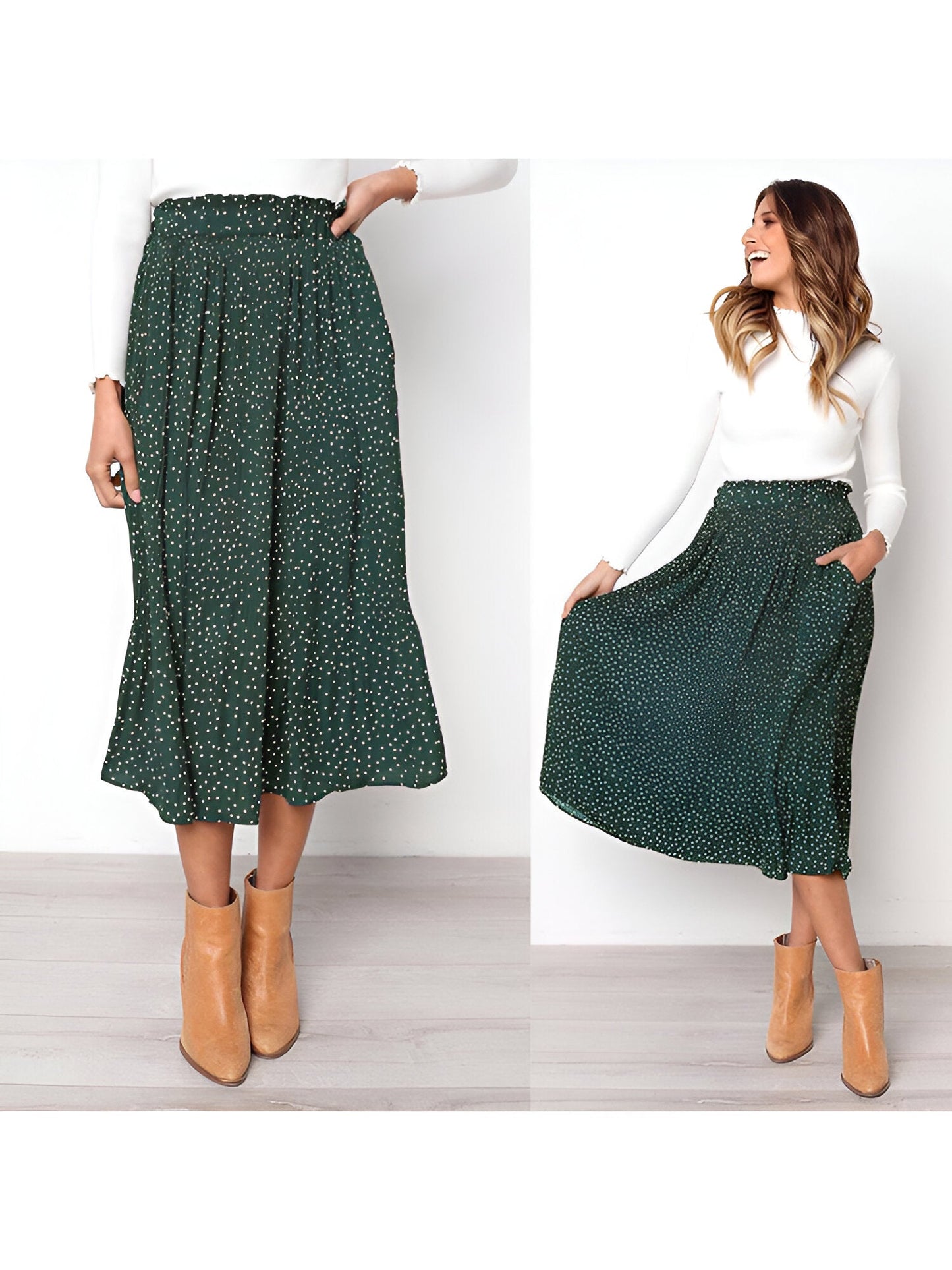 Rafaela |Print Plissee-Midirock für Frauen