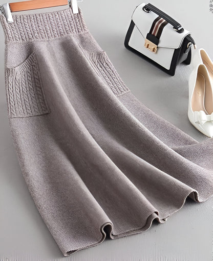 Romina | Bequemer Midirock in Camel-Farbe