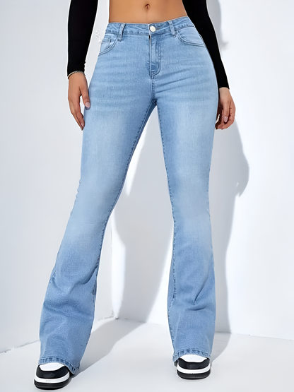 Ivka | High-Waist Flare Stretch Mustache Jeans