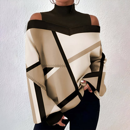 Cinzia | Sexy Off-Shoulder Plaid T-Shirt
