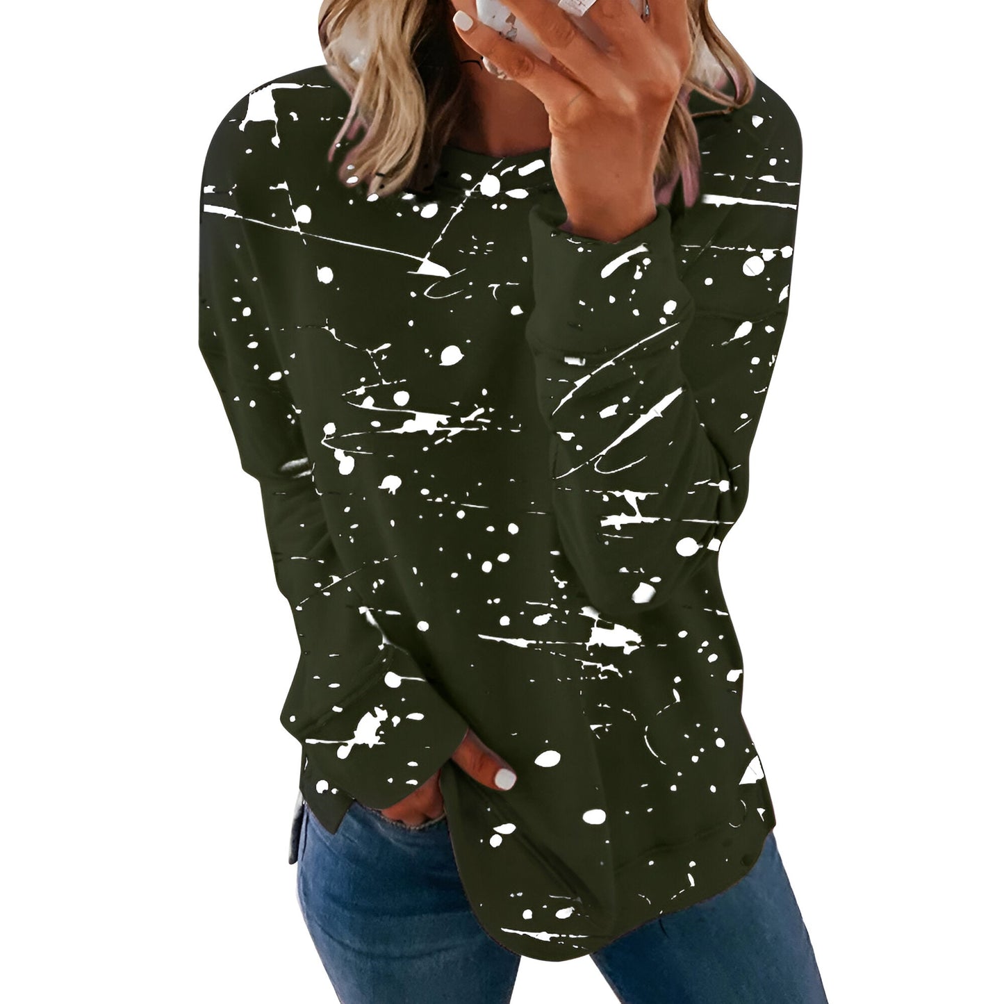 Edwina | Vibrantes Tie-Dye Langarm-Top (Saison 1)