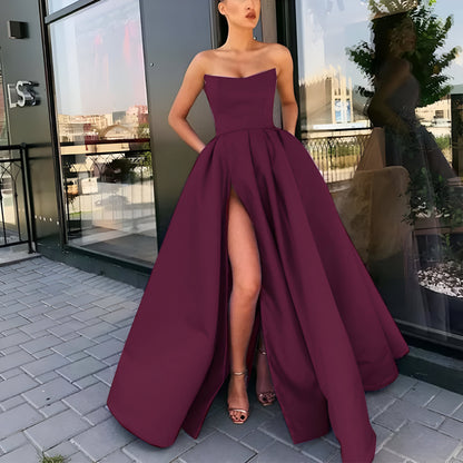 Jolene | Elegantes Abendkleid mit hohem Schlitz