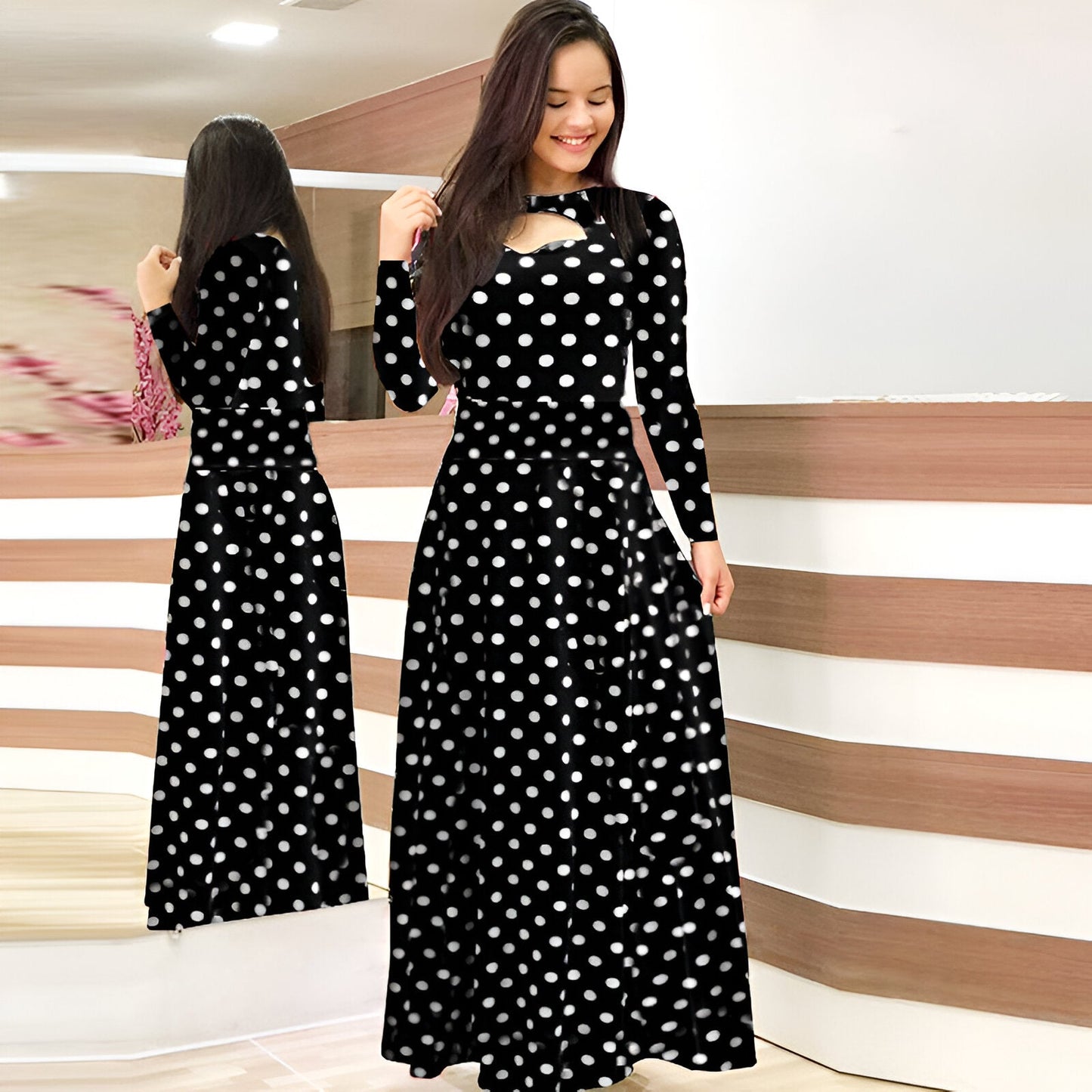 Adela | Elegantes Blumen-Maxikleid für den Herbst