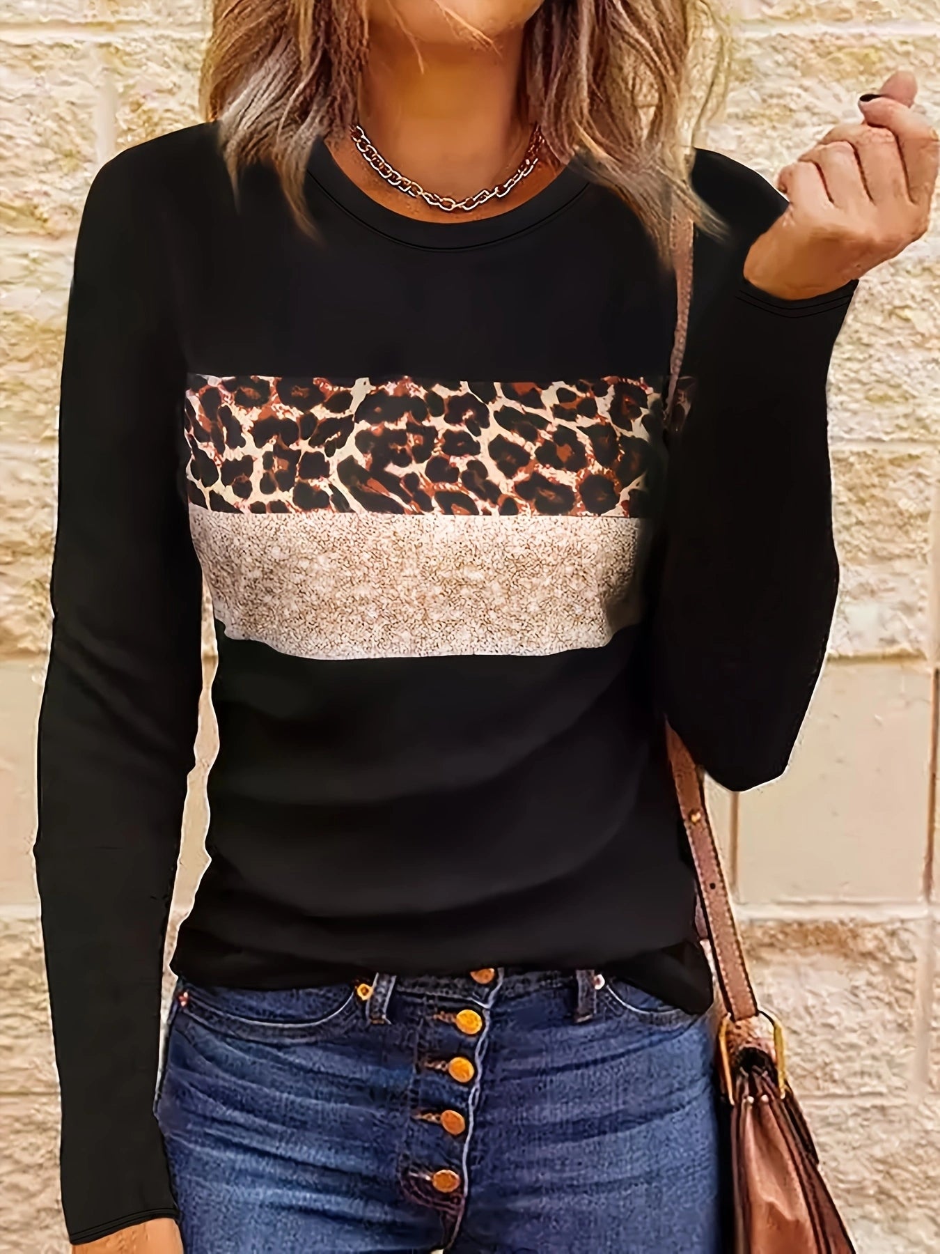 Lada | Das Schicke Leopard-Print Langarmshirt
