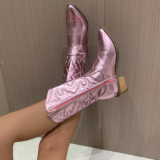 Gracie - legante Metallic-Cowboystiefel