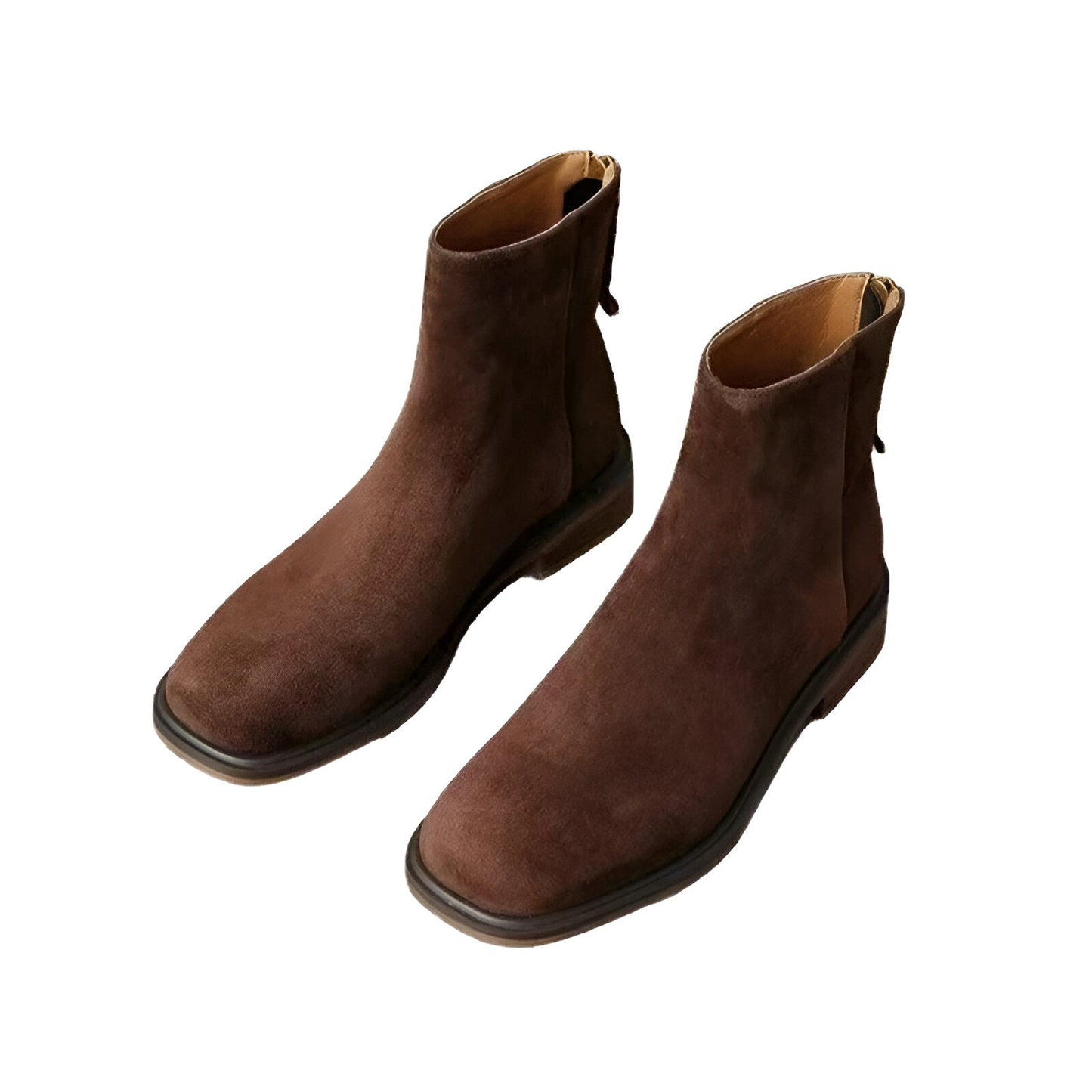 Haralda | Elegante Retro Braun Ankle Boots
