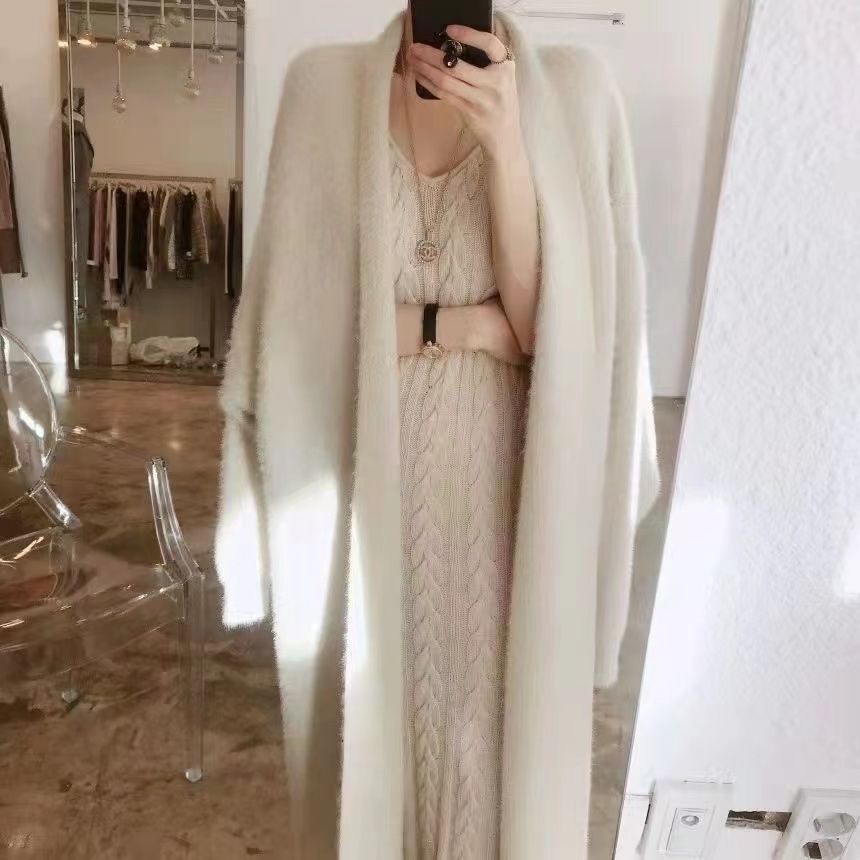 Evin | Weißer Langer Cardigan