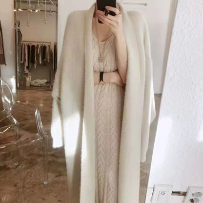 Evin | Weißer Langer Cardigan