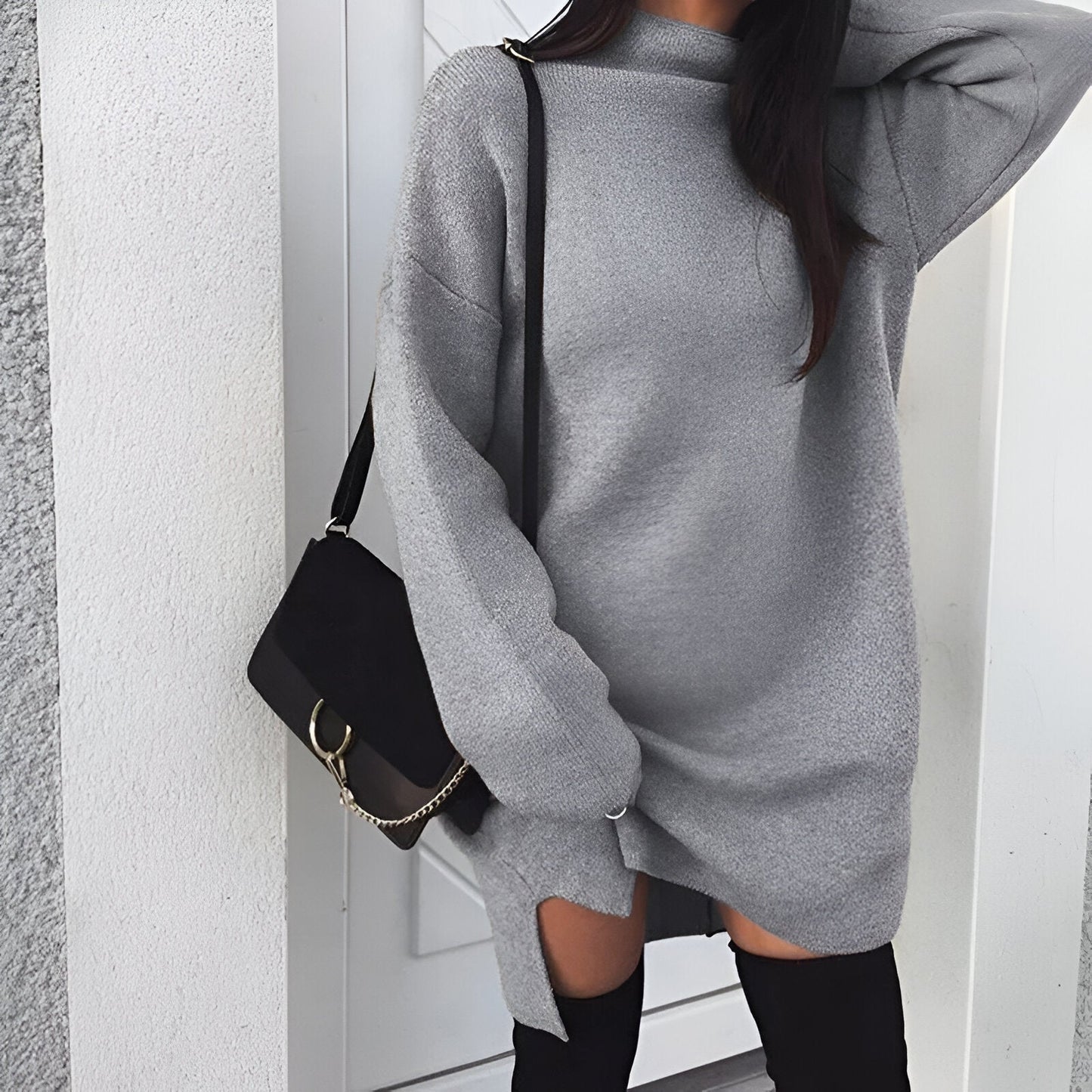 Filipa | 2024 Herbst Oversized Rollkragenkleid