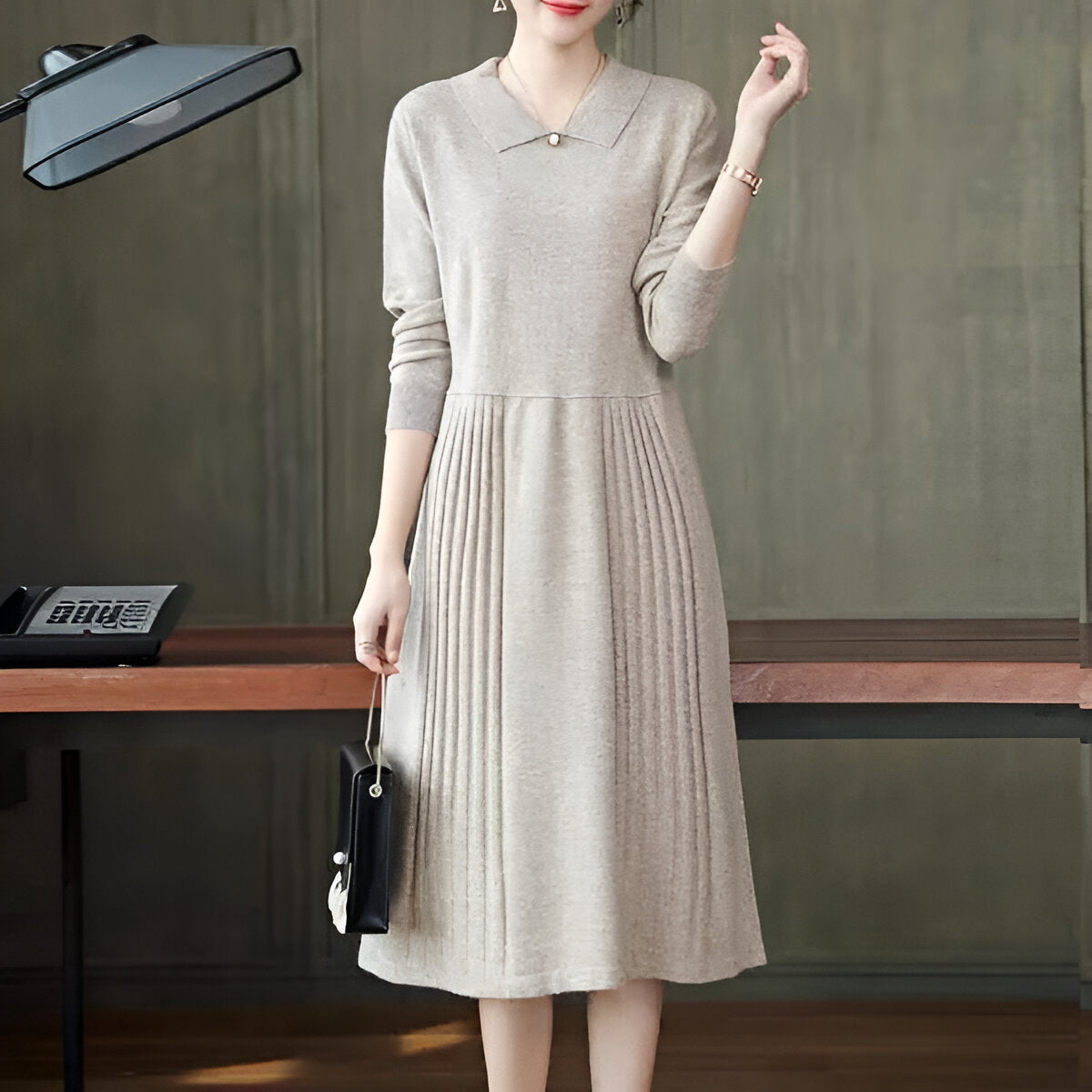 Rebekka | Mühelose Eleganz in einem gestrickten Maxikleid