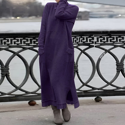 Edita | Gemütliches Samt Sweatshirt Kleid