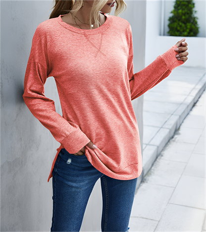 Estella | Schickes Langarm-Shirt mit Kreuzsaum