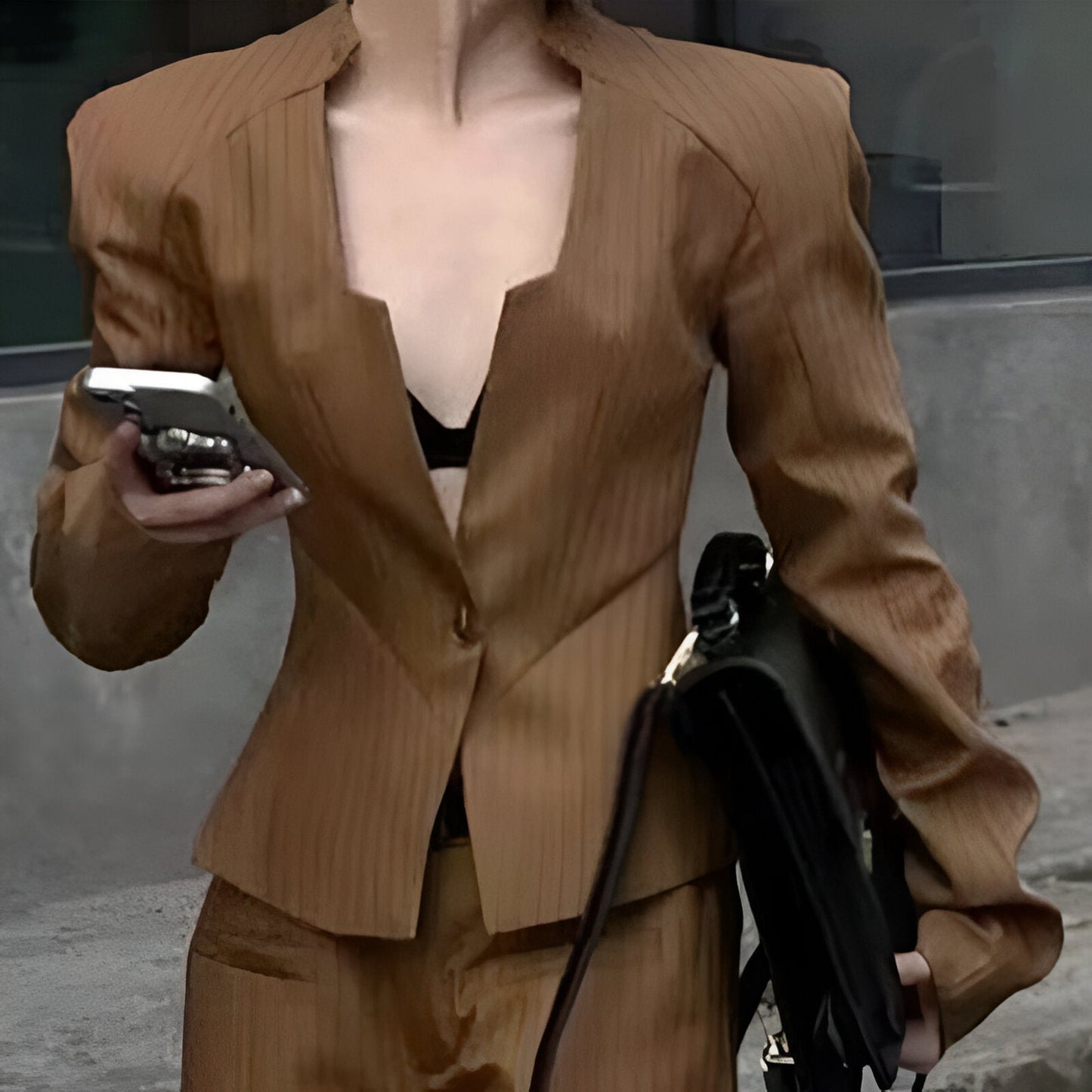 Annemieke | Stylisches Zwei-Teiliges Gestreiftes Anzug-Set