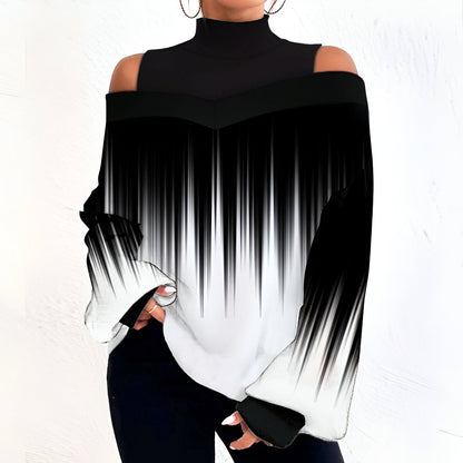 Cinzia | Sexy Off-Shoulder Plaid T-Shirt