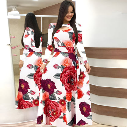 Adela | Elegantes Blumen-Maxikleid für den Herbst