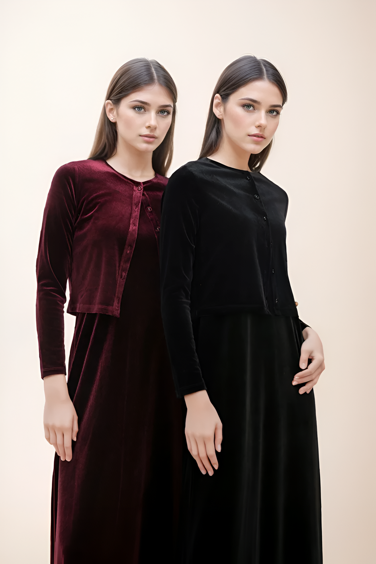 Nicolina | Elegantes Samt-Westen & Trägerkleid-Set
