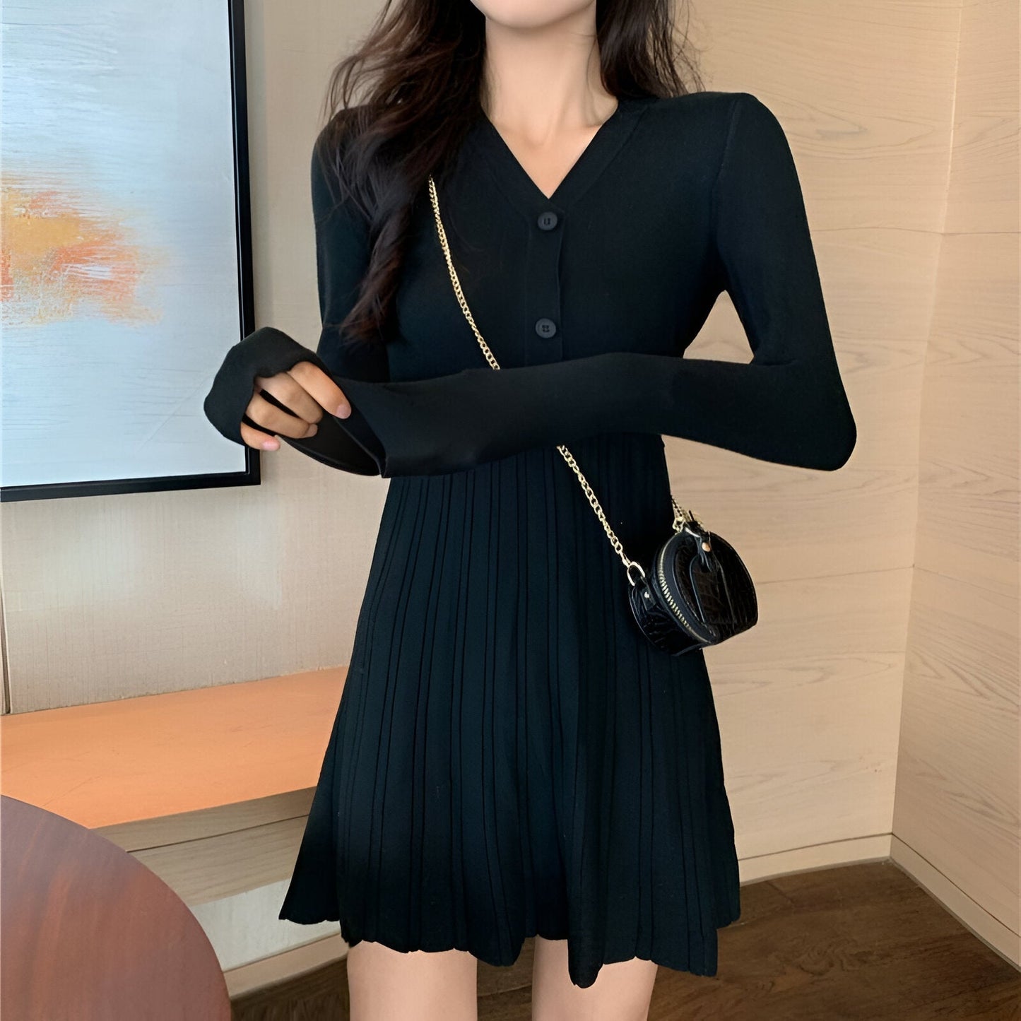 Rafaela | Auffälliges Colorblock-Mini-Kleid für den perfekten Abend