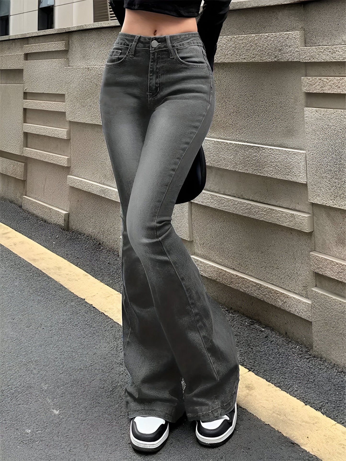 Ivka | High-Waist Flare Stretch Mustache Jeans