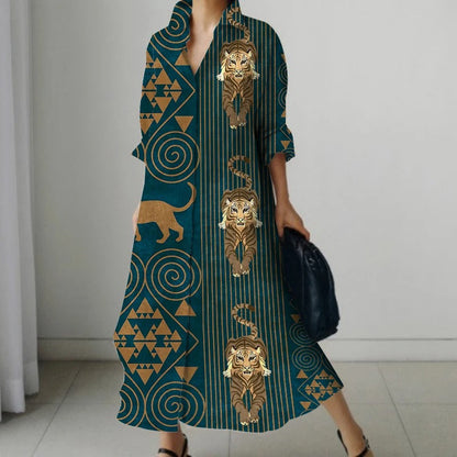Gia - Bedrucktes Retro-Kleid
