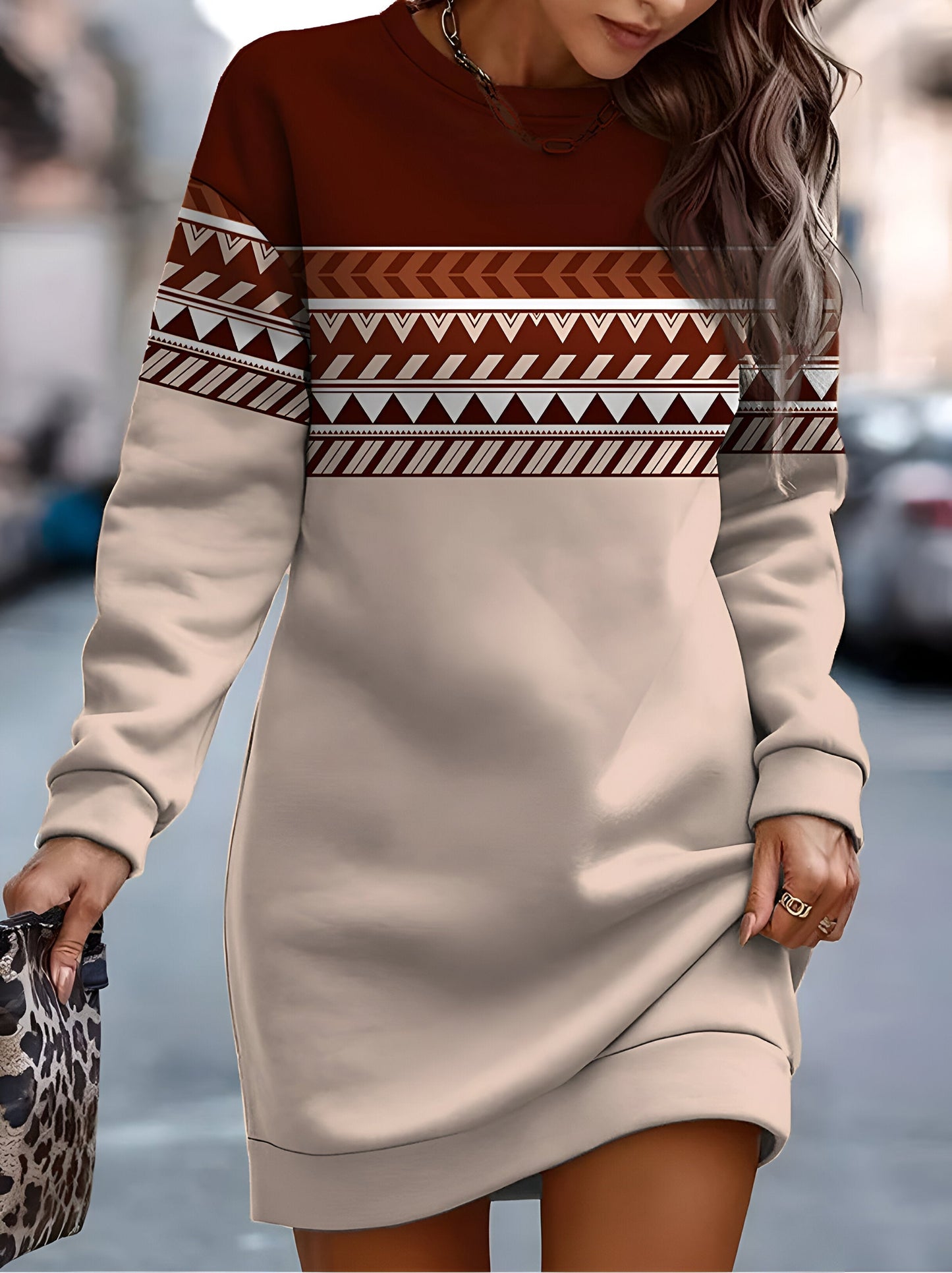 Aliz | Bequemes &  Stylisches Oversized Sweatshirt-Kleid